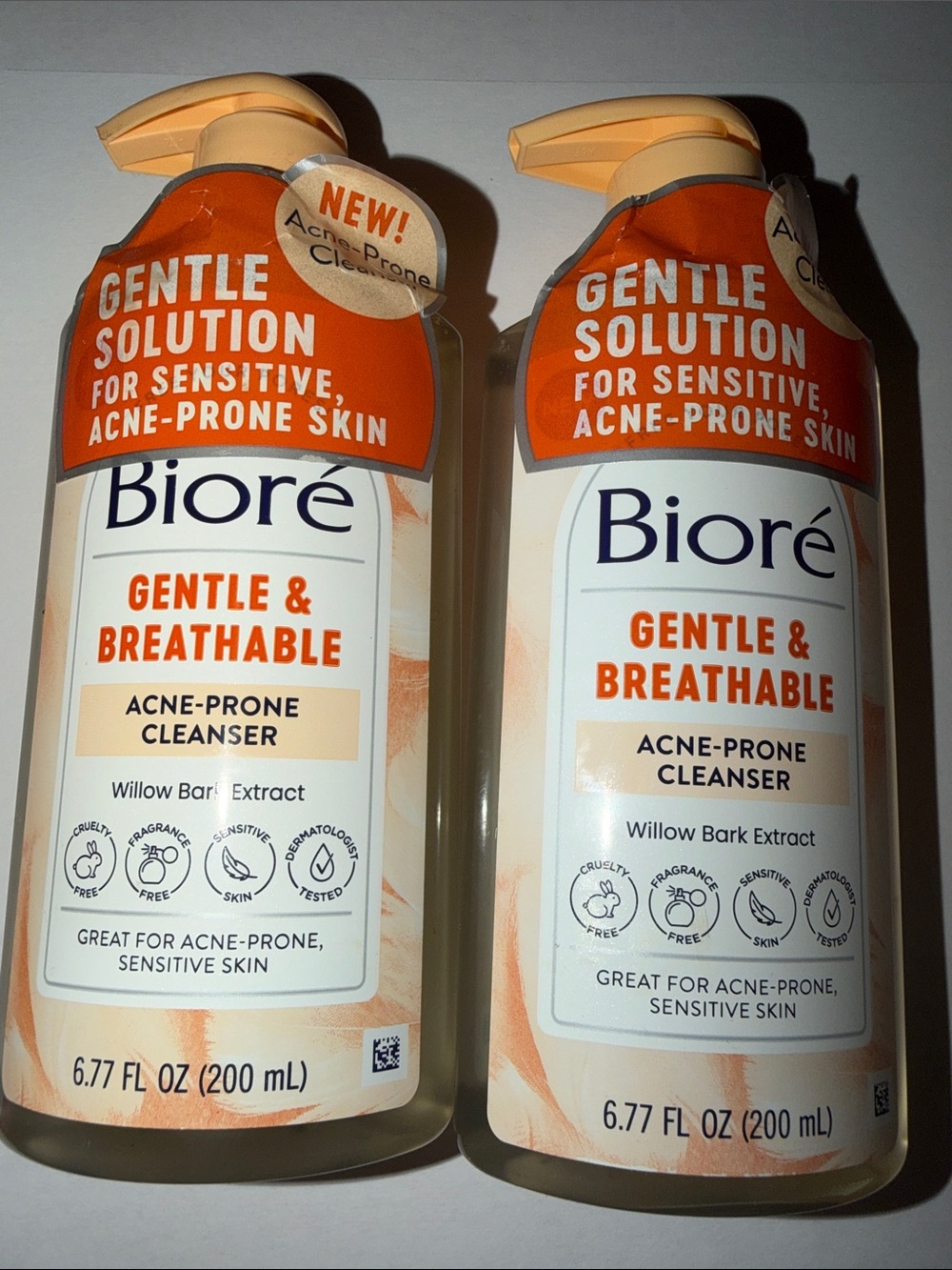 Biore Clear & Breathable Cooling Cleanser With Witch Hazel, 6.77 Fl Oz (duo)
